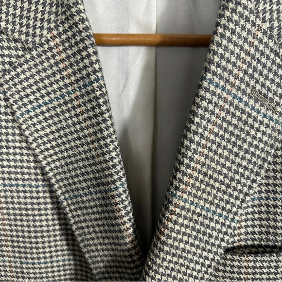 Vintage Brooks Brothers houndstooth blazer, 40L, wool/silk blend, office - Picture 8 of 9